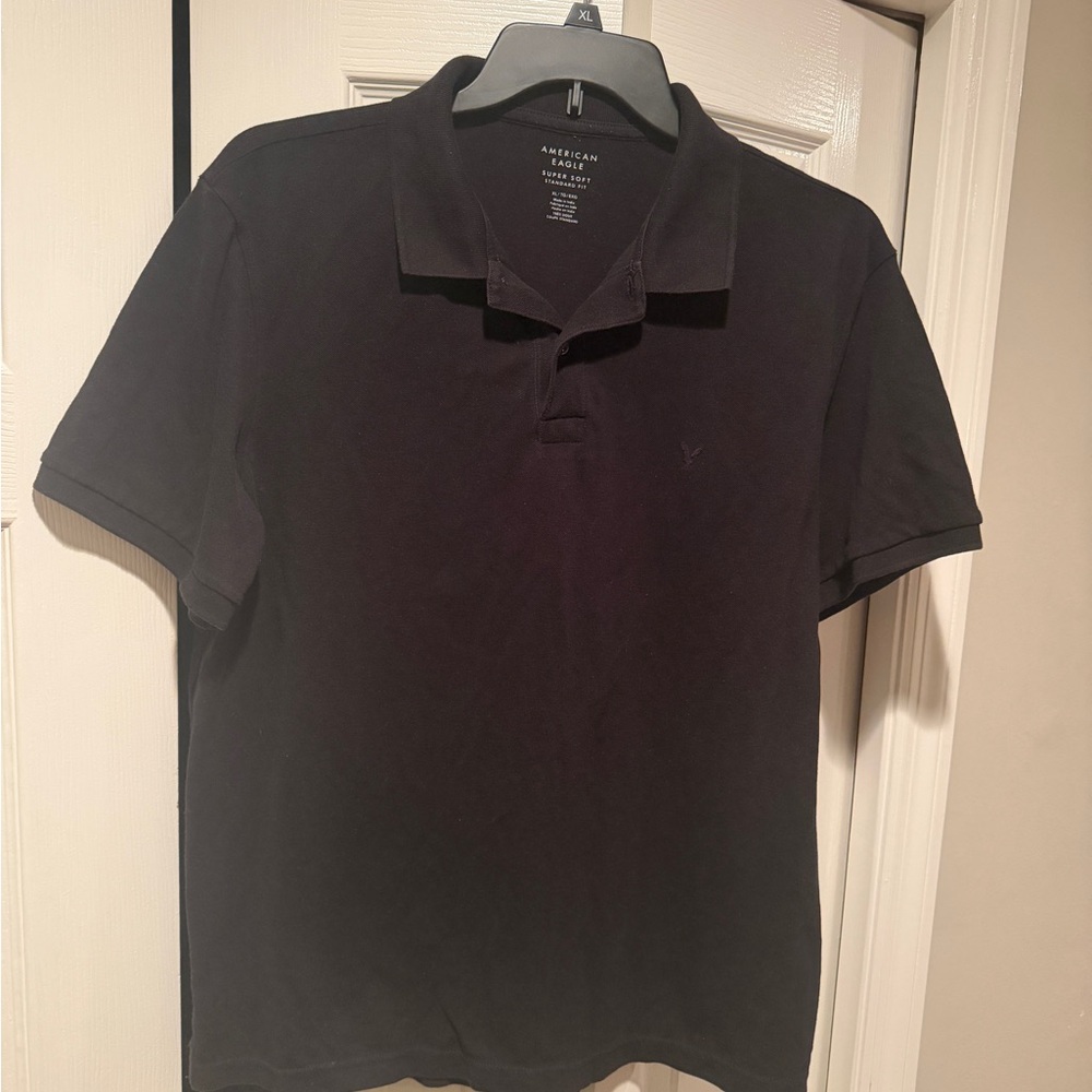 American Eagle Outfitters Men's Dark Polo Shirt